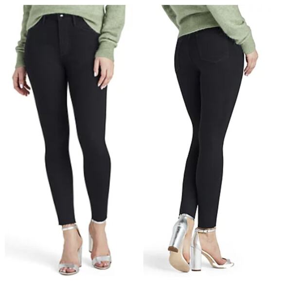 Sam Edelman Women's The Stiletto High Rise Skinny Crop Jean Black Wash Size 32 - Picture 1 of 9